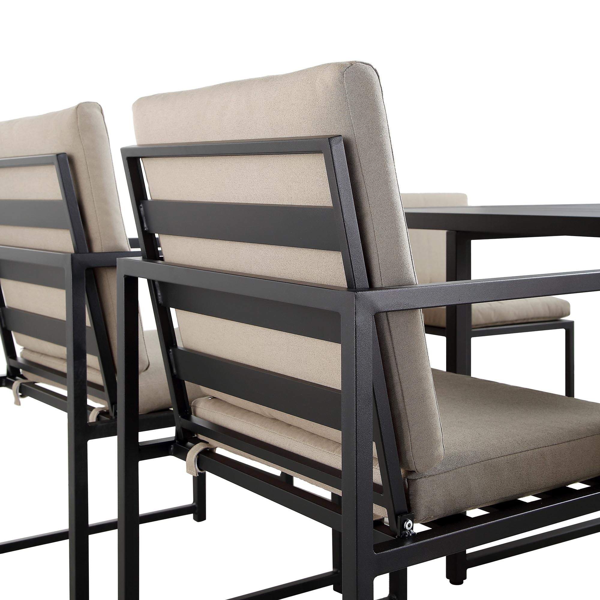 Albany Aluminium 9-Piece Outdoor Cube Dining Set,Taupe