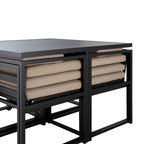 Albany Aluminium 9-Piece Outdoor Cube Dining Set,Taupe