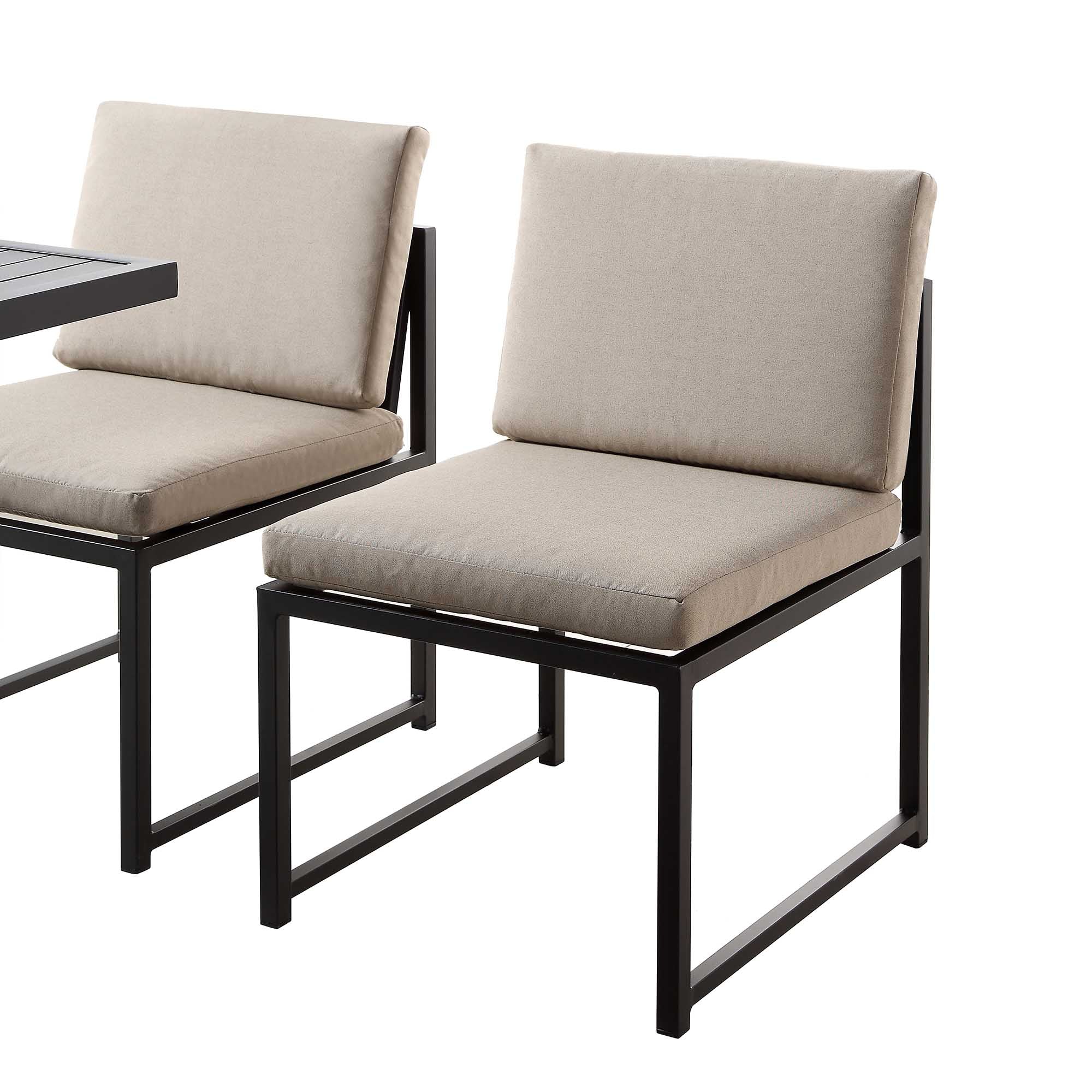 Albany Aluminium 9-Piece Outdoor Cube Dining Set,Taupe