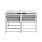 Albany Aluminium 9-Piece Outdoor Cube Dining Set, White