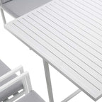 Albany Aluminium 9-Piece Outdoor Cube Dining Set, White