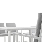 Albany Aluminium 9-Piece Outdoor Cube Dining Set, White