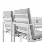 Albany Aluminium 9-Piece Outdoor Cube Dining Set, White