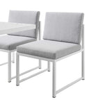 Albany Aluminium 9-Piece Outdoor Cube Dining Set, White