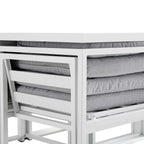 Albany Aluminium 9-Piece Outdoor Cube Dining Set, White