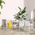 Albany Aluminium 9-Piece Outdoor Cube Dining Set, White