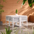 Albany Aluminium 9-Piece Outdoor Cube Dining Set, White