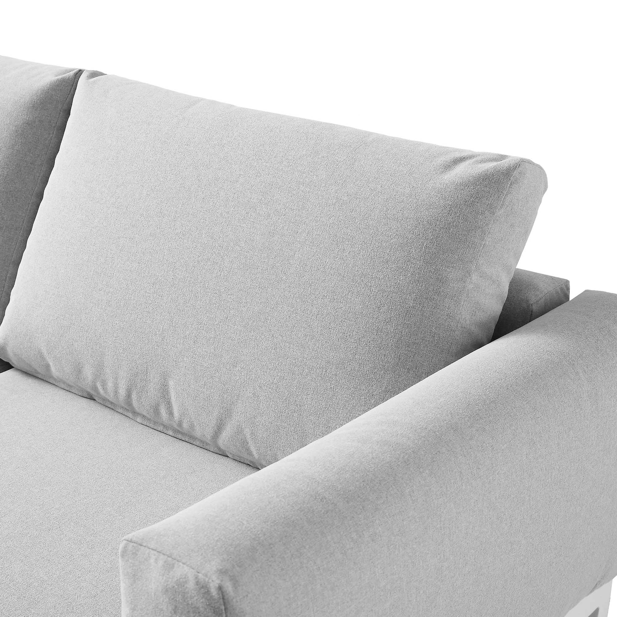 Calabasas Large Outdoor Fabric and Aluminium Corner Casual Dining Set with Rising Table, Light Grey