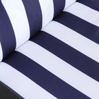 Champneys 6-Seater Steel and Fabric Outdoor Patio Dining Set with Crank Parasol, Blue