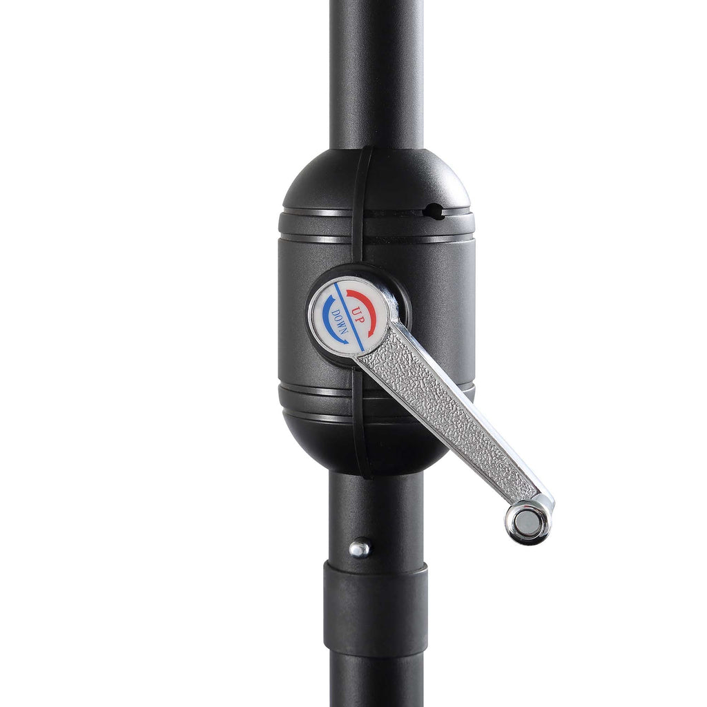 Champneys 6-Seater Steel and Fabric Outdoor Patio Dining Set with Crank Parasol, Sage Green