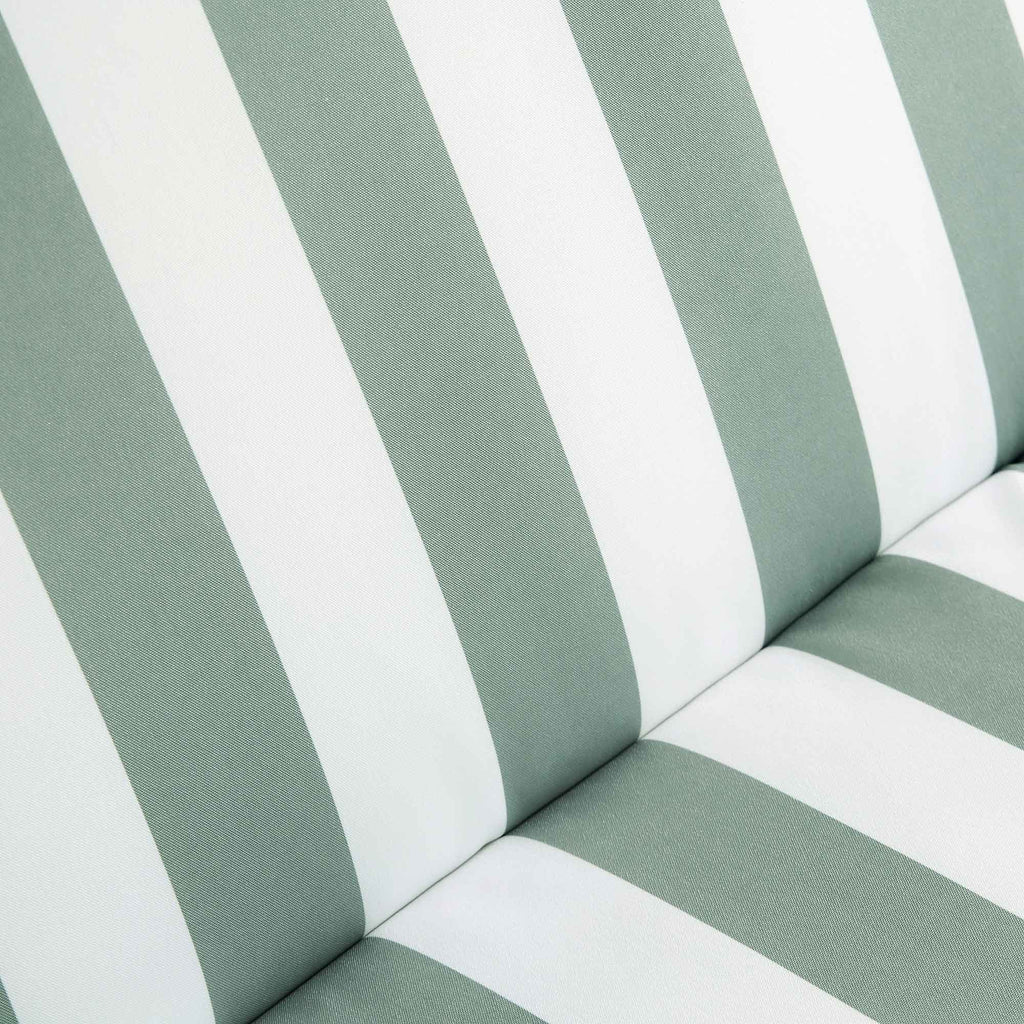 Champneys 6-Seater Steel and Fabric Outdoor Patio Dining Set with Crank Parasol, Sage Green