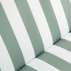 Champneys 6-Seater Steel and Fabric Outdoor Patio Dining Set with Crank Parasol, Sage Green