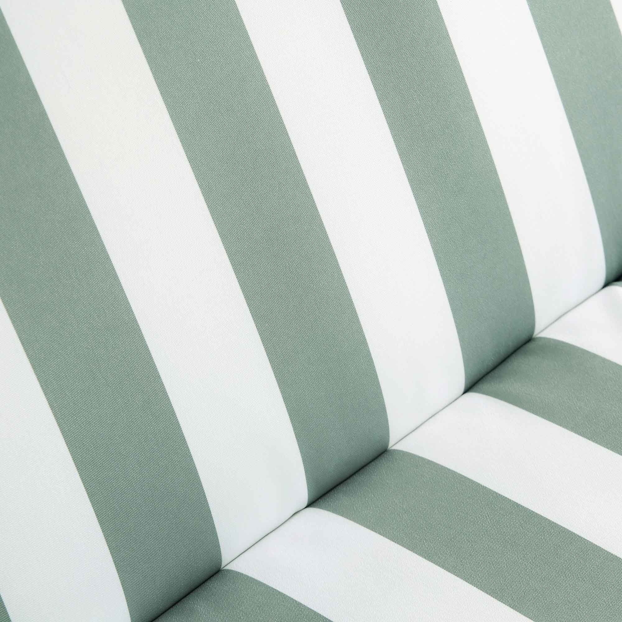 Champneys 6-Seater Steel and Fabric Outdoor Patio Dining Set with Crank Parasol, Sage Green