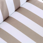 Champneys 6-Seater Steel and Fabric Outdoor Patio Dining Set with Crank Parasol, Taupe