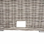 Bellagio Round Wicker Large Corner Casual Dining Set with Rising Table, Light Grey