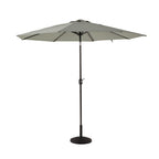 3M LED Light Aluminium Frame Garden Parasol with Tilt Crank , Grey
