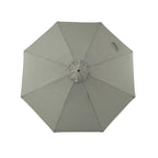 3M LED Light Aluminium Frame Garden Parasol with Tilt Crank , Grey