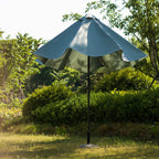 3M LED Light Aluminium Frame Garden Parasol with Tilt Crank , Grey