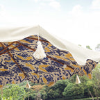 Butterfly & Flower 2.6M Octagonal Tassel Parasol with Aluminium Tilt