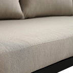 Albany Aluminium Corner Sofa Set with Reclining Back and Coffee Table, Taupe