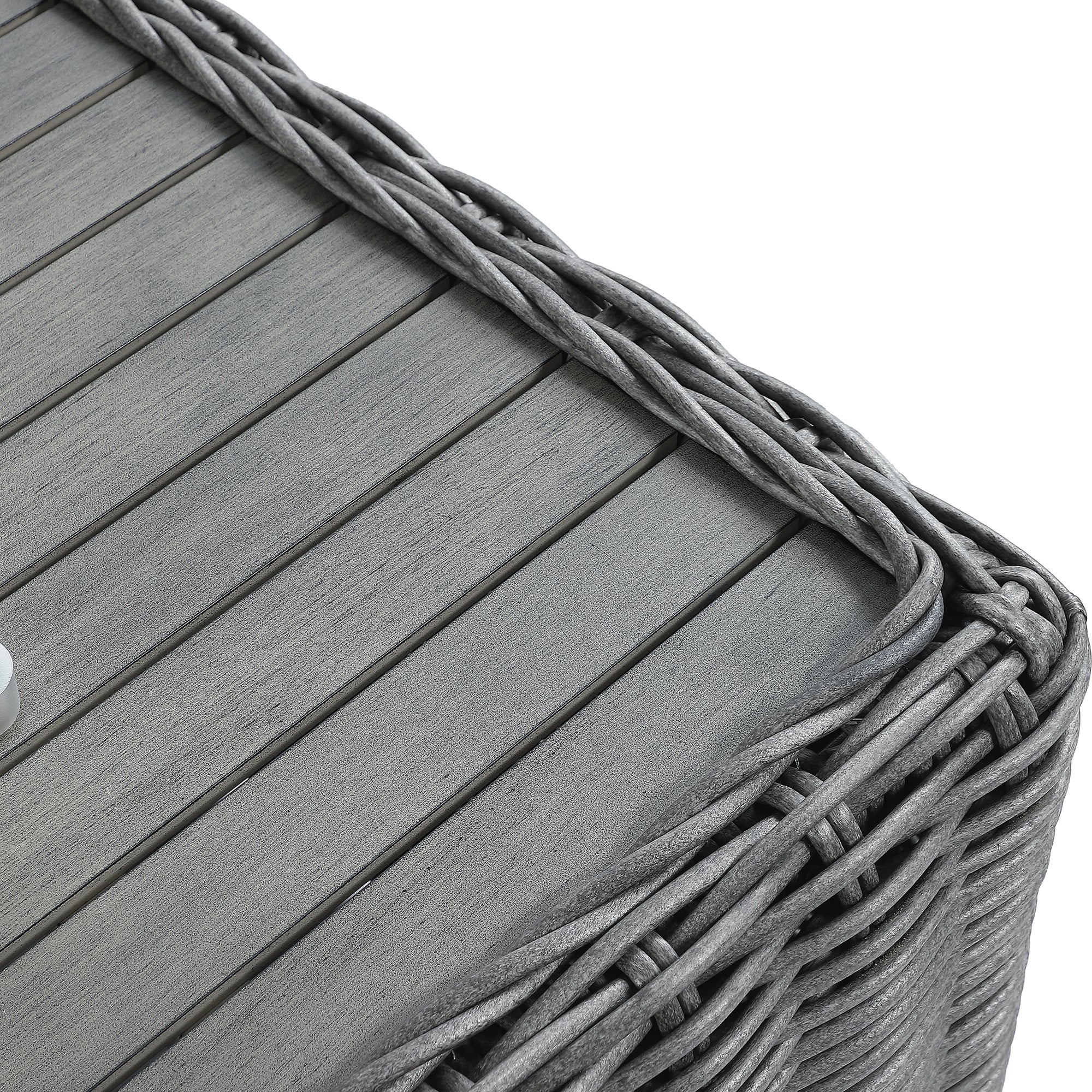 Bellagio Round Wicker Sofa Set with Coffee Table, Dark Grey