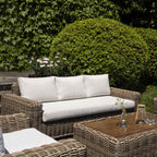 Bellagio Round Wicker Sofa Set with Coffee Table, Natural