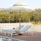 Albany Aluminium Sun Lounger, White