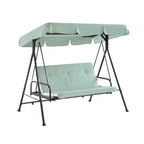Champneys Outdoor Reclining Swing with Canopy, Sage Green Striped