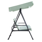 Champneys Outdoor Reclining Swing with Canopy, Sage Green Striped