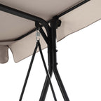 Champneys Outdoor Reclining Swing with Canopy, Taupe Striped