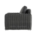 Bellagio Round Wicker Outdoor 1-Seater Sofa, Dark Grey