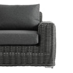 Bellagio Round Wicker Outdoor 1-Seater Sofa, Dark Grey