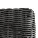 Bellagio Round Wicker Outdoor Side Table, Dark Grey