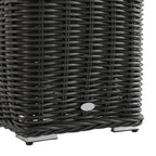 Bellagio Round Wicker Outdoor Side Table, Dark Grey