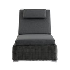 Bellagio Round Wicker Sun Lounger with Headrest, Dark Grey