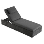 Bellagio Round Wicker Sun Lounger with Headrest, Dark Grey