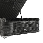 Bellagio Round Wicker Sun Lounger with Headrest, Dark Grey