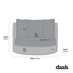 Bellagio Round Wicker Swivel Daybed, Light Grey