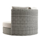 Bellagio Round Wicker Swivel Daybed, Light Grey