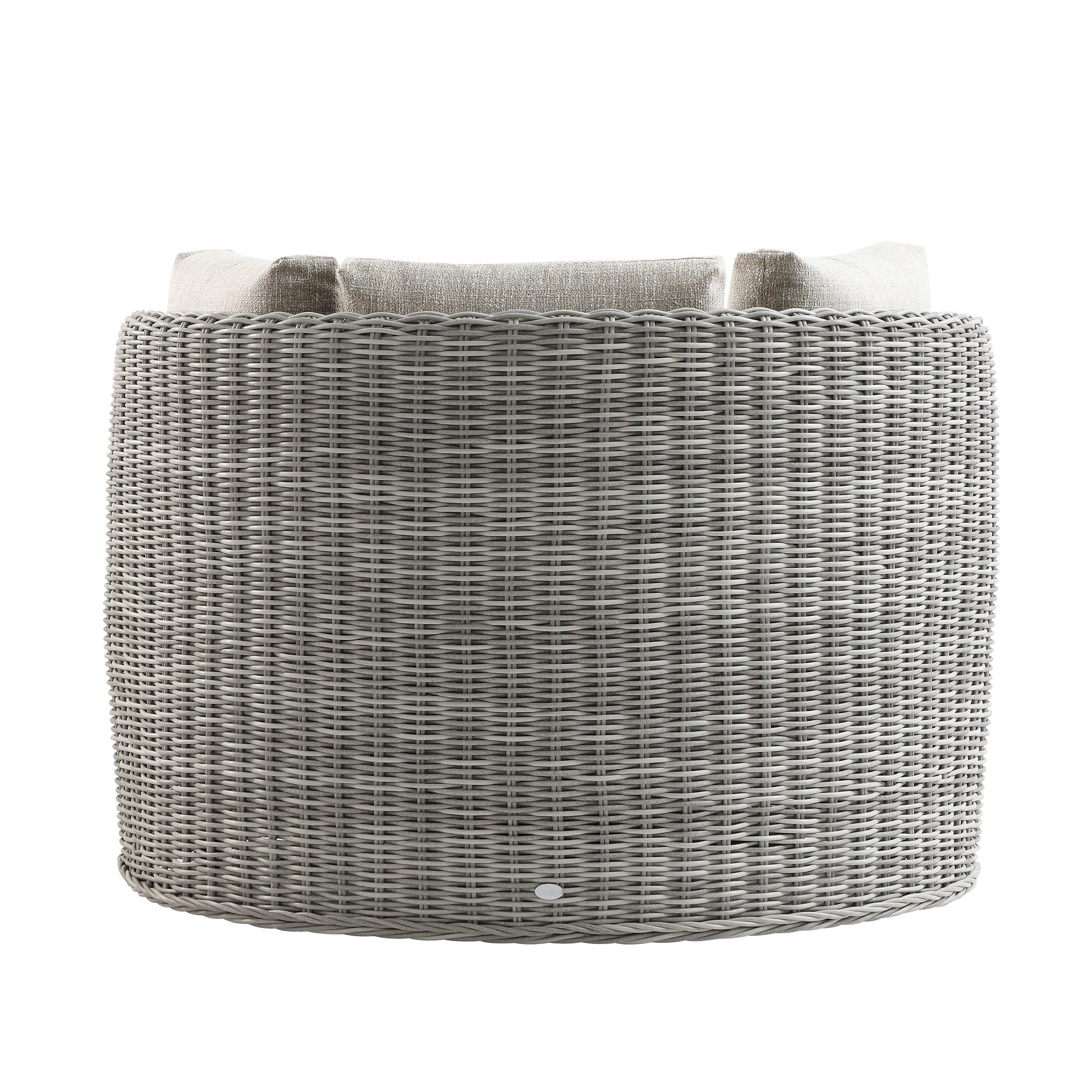 Bellagio Round Wicker Swivel Daybed, Light Grey