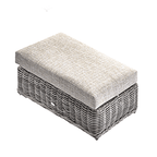 Bellagio Round Wicker Outdoor Bench, Grey,Light Grey