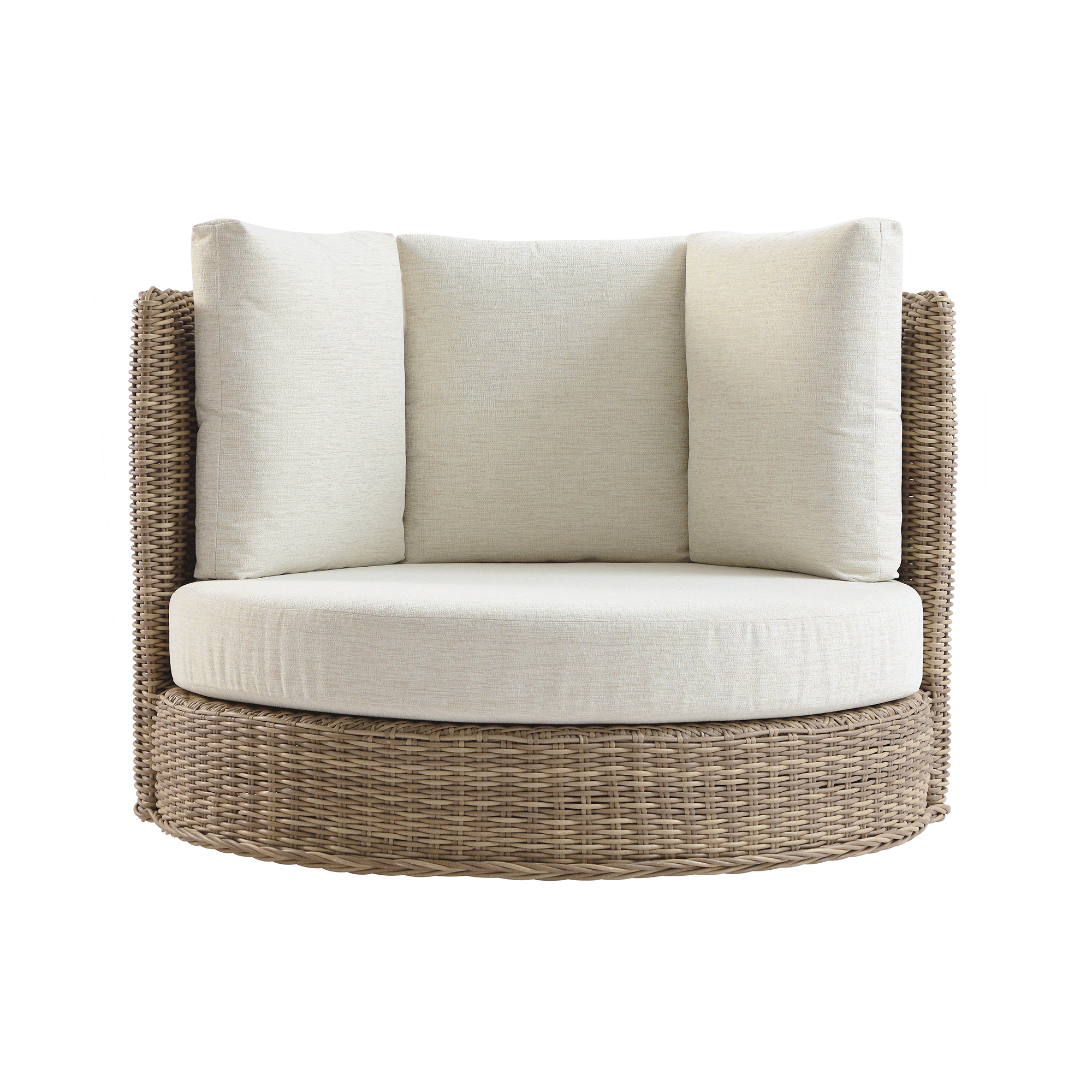 Bellagio Round Wicker Swivel Daybed, Natural