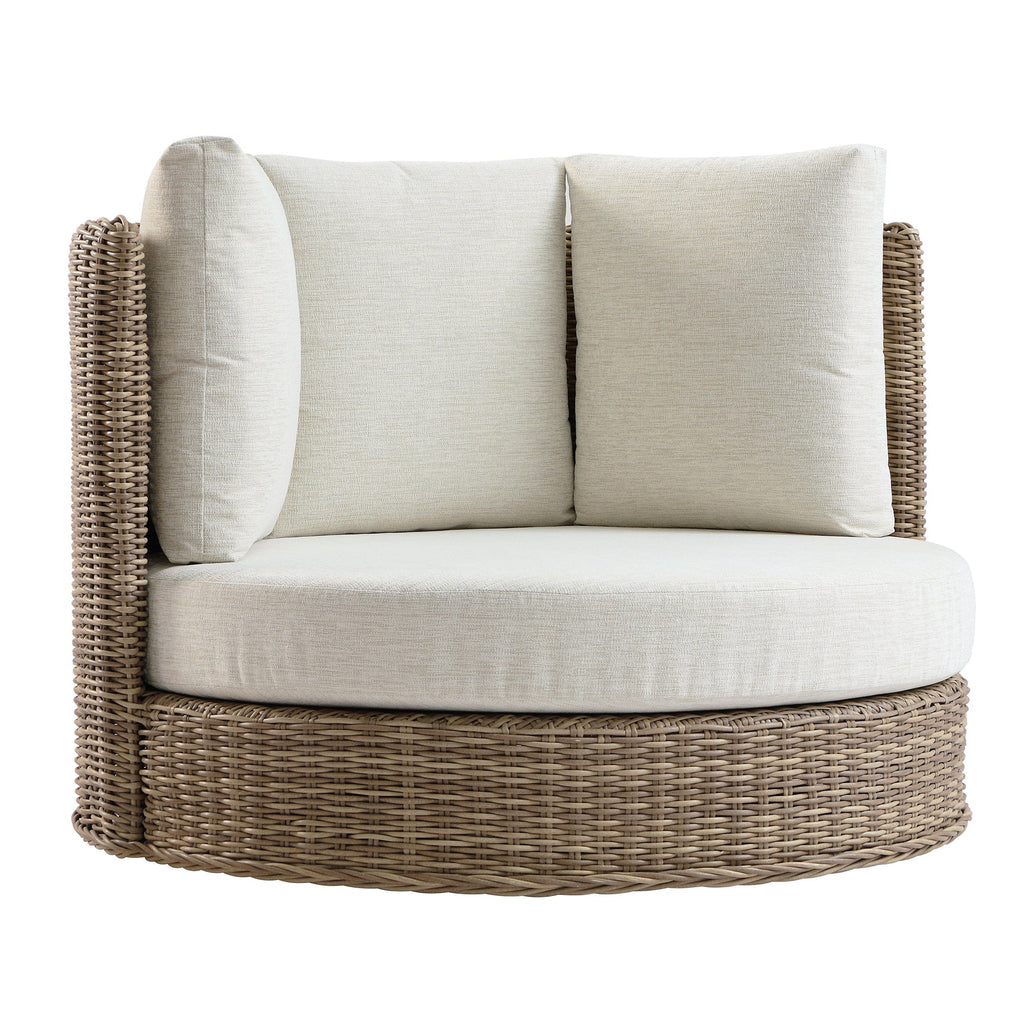 Bellagio Round Wicker Swivel Daybed, Natural