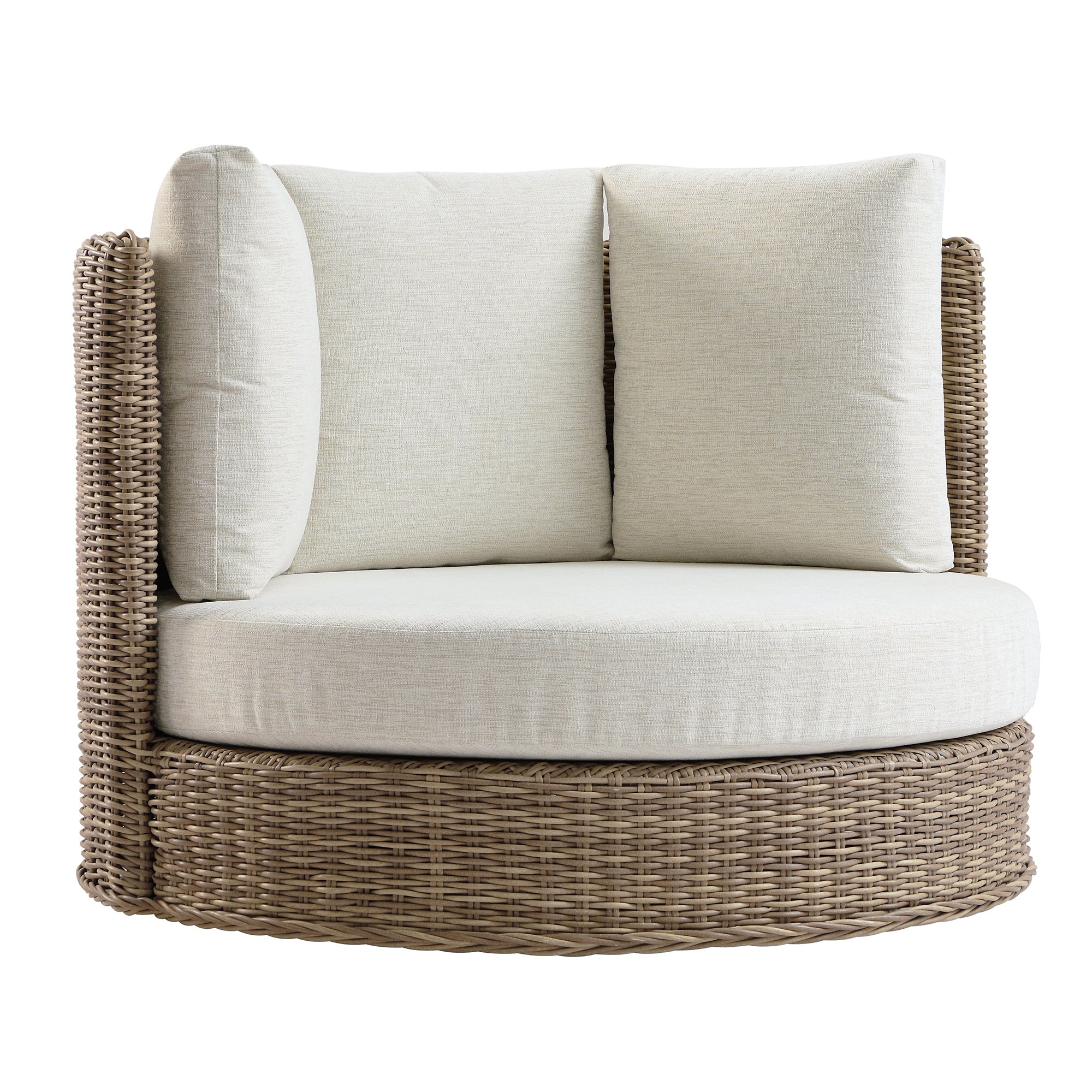 Bellagio Round Wicker Swivel Daybed, Natural