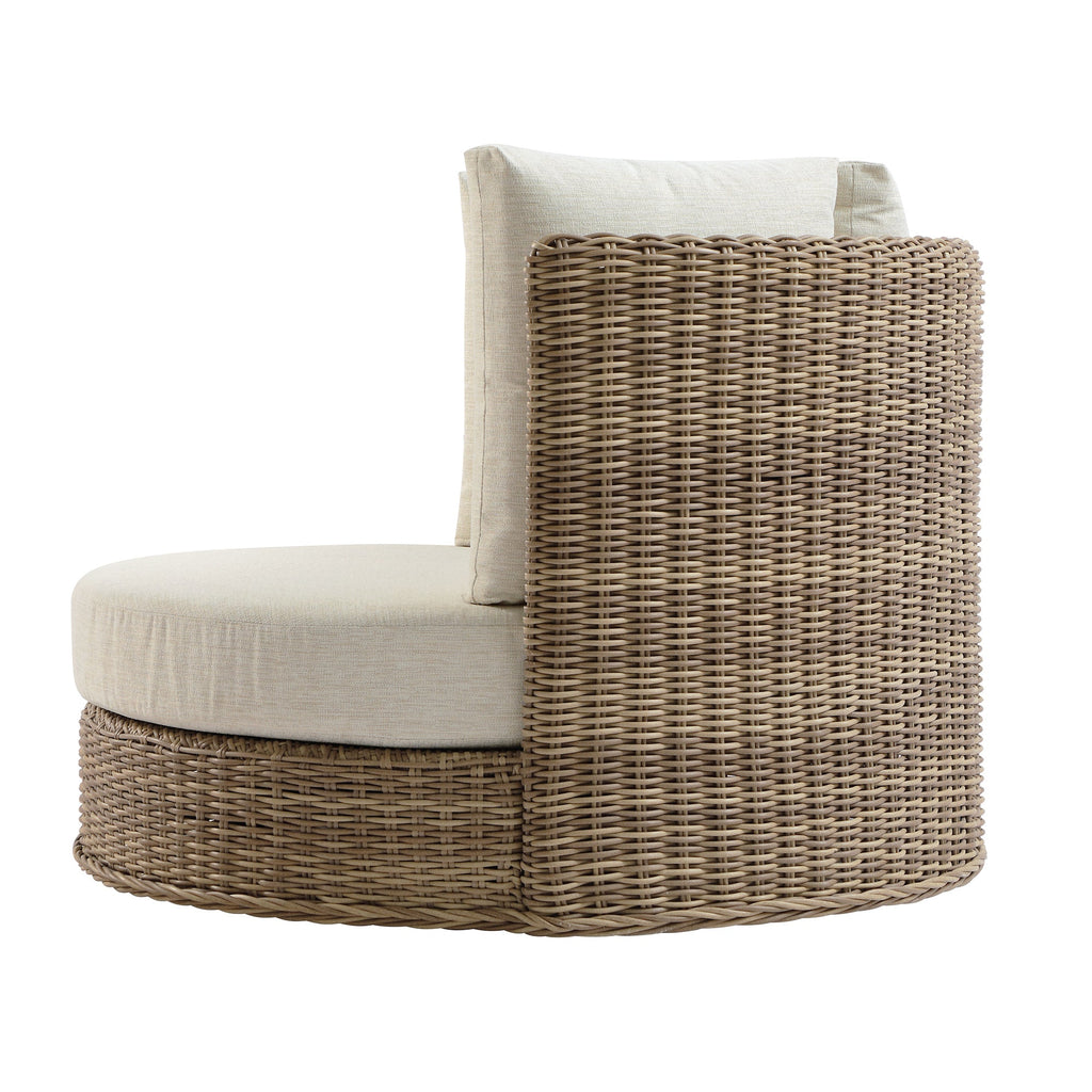 Bellagio Round Wicker Swivel Daybed, Natural