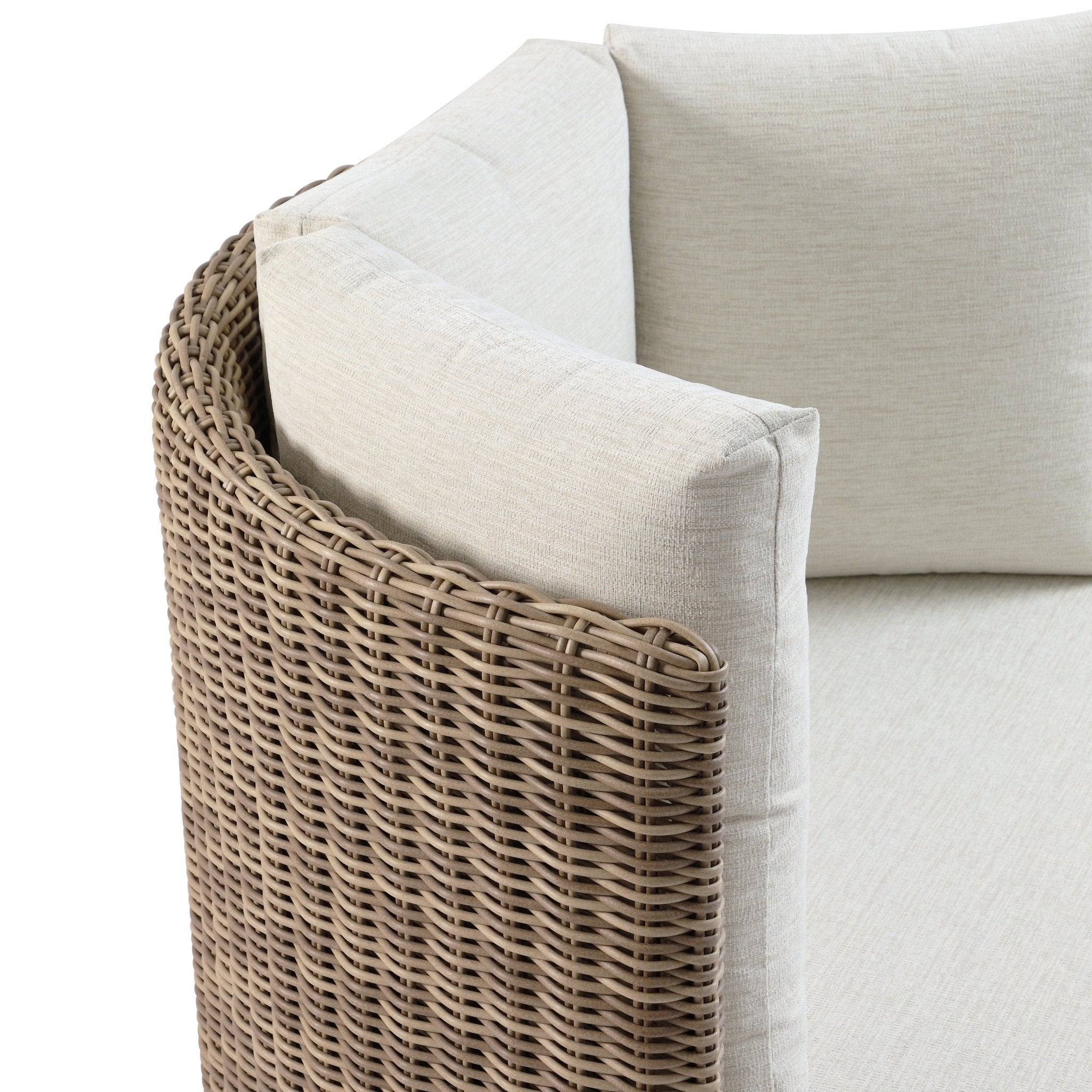 Bellagio Round Wicker Swivel Daybed, Natural