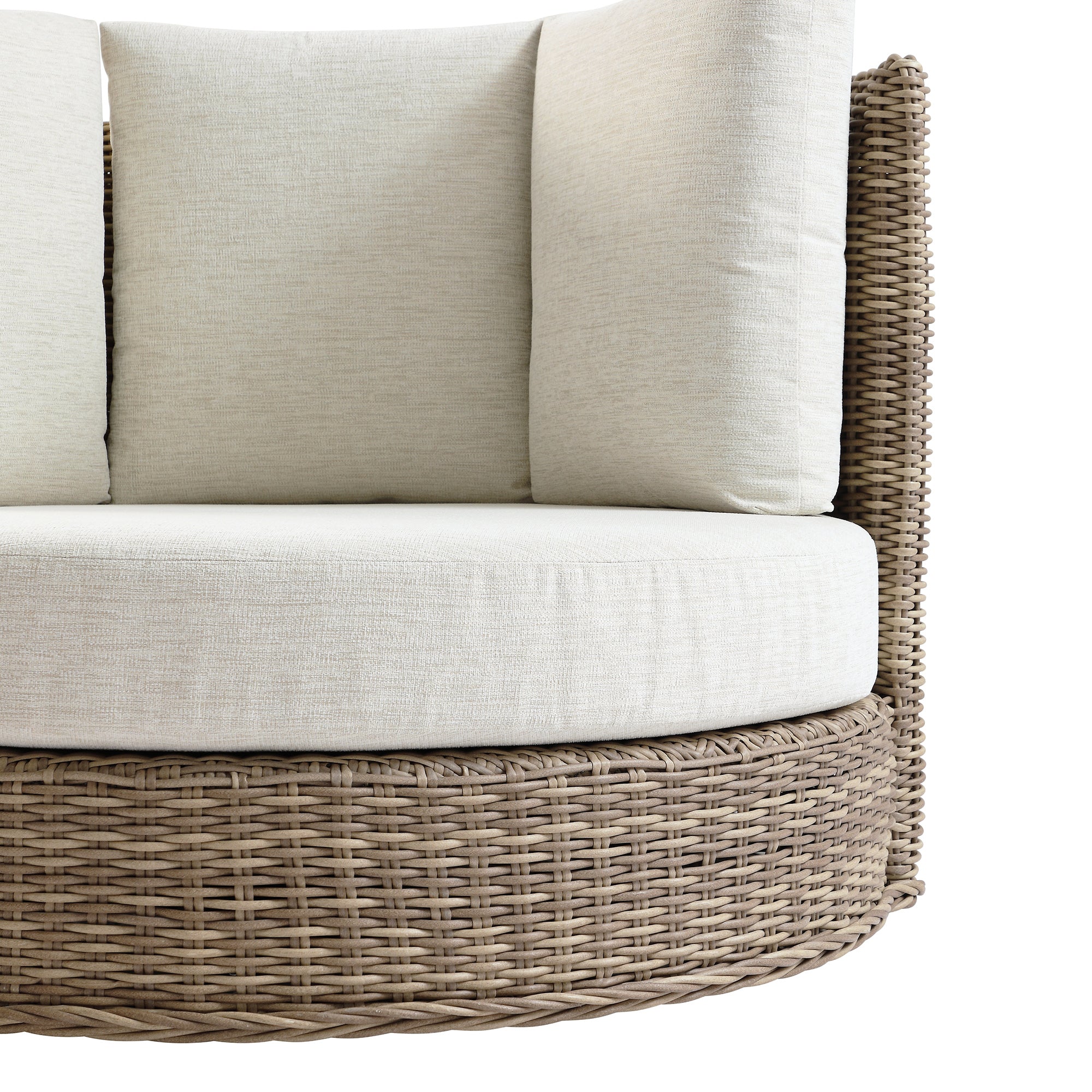 Bellagio Round Wicker Swivel Daybed, Natural