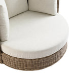 Bellagio Round Wicker Swivel Daybed, Natural