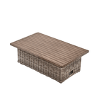 Bellagio Wicker Outdoor Rising Table, Natural