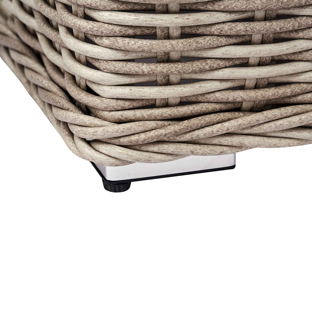 Bellagio Round Wicker Outdoor 1-Seater Sofa, Natural